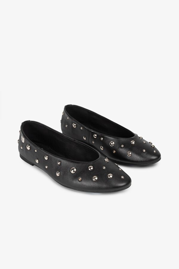 Popa Studded ballet flats ETOILE Black