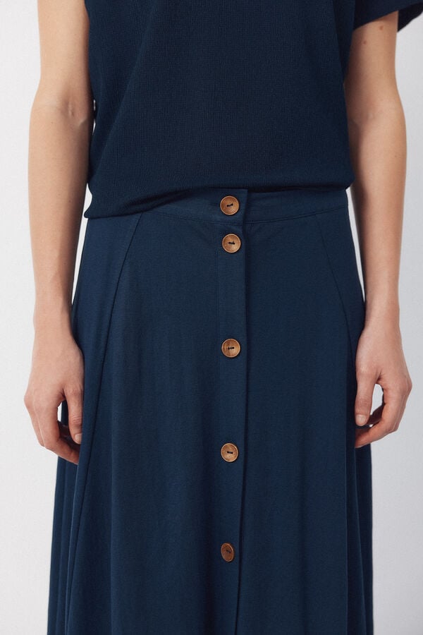 Cortefiel Midi circle skirt Navy