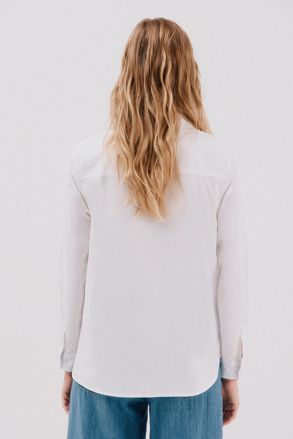 Cortefiel Camisa oxford Blanco