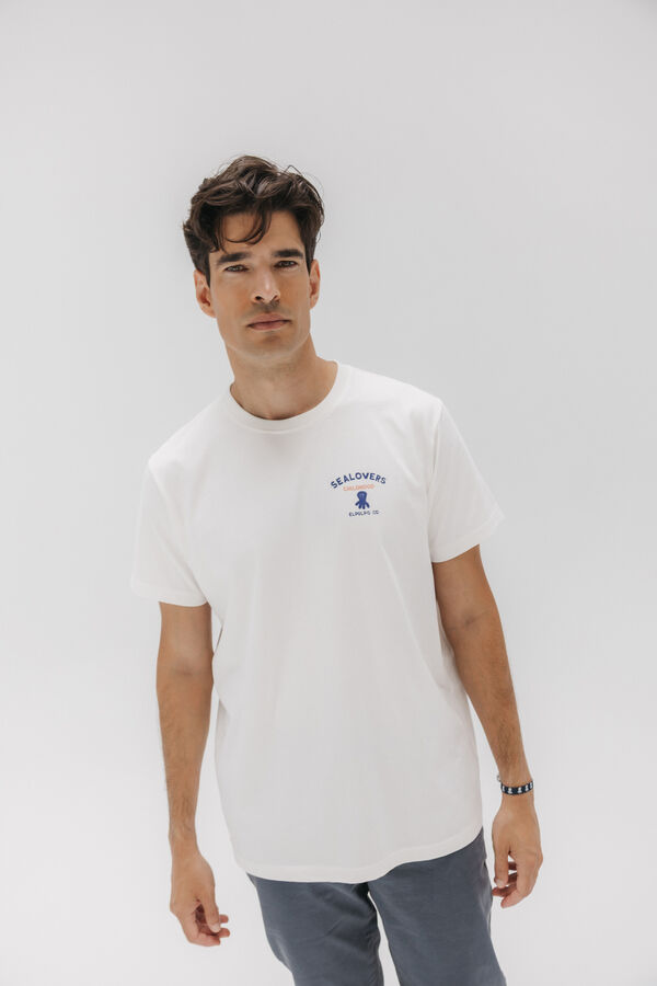 elPulpo Camiseta infantil Sealovers Branco