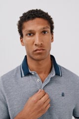 Cortefiel Oxford polo shirt Navy