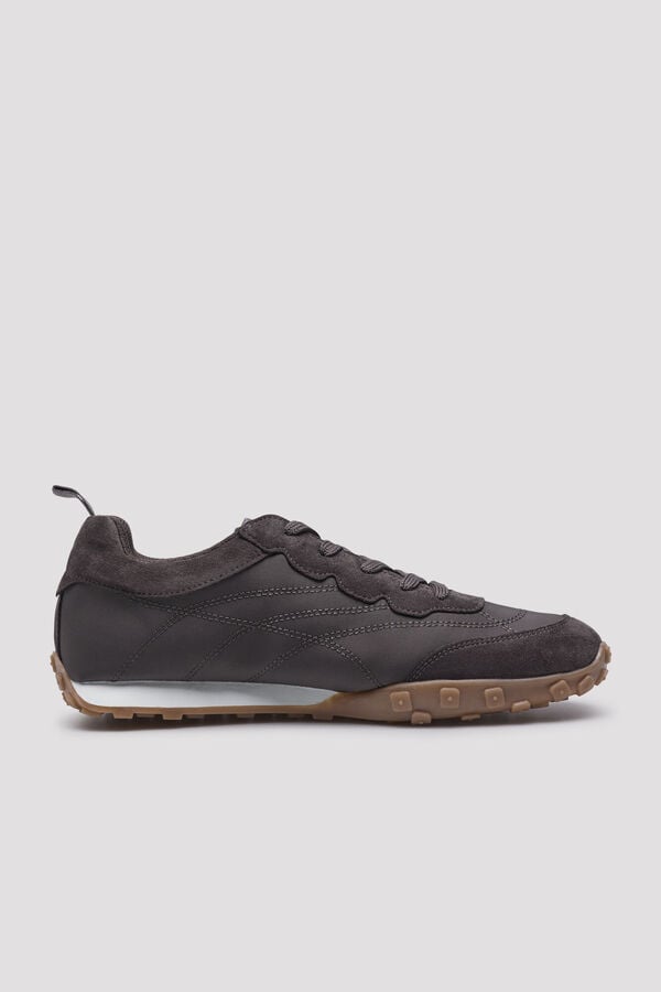 Cortefiel Stitched trainers Grey