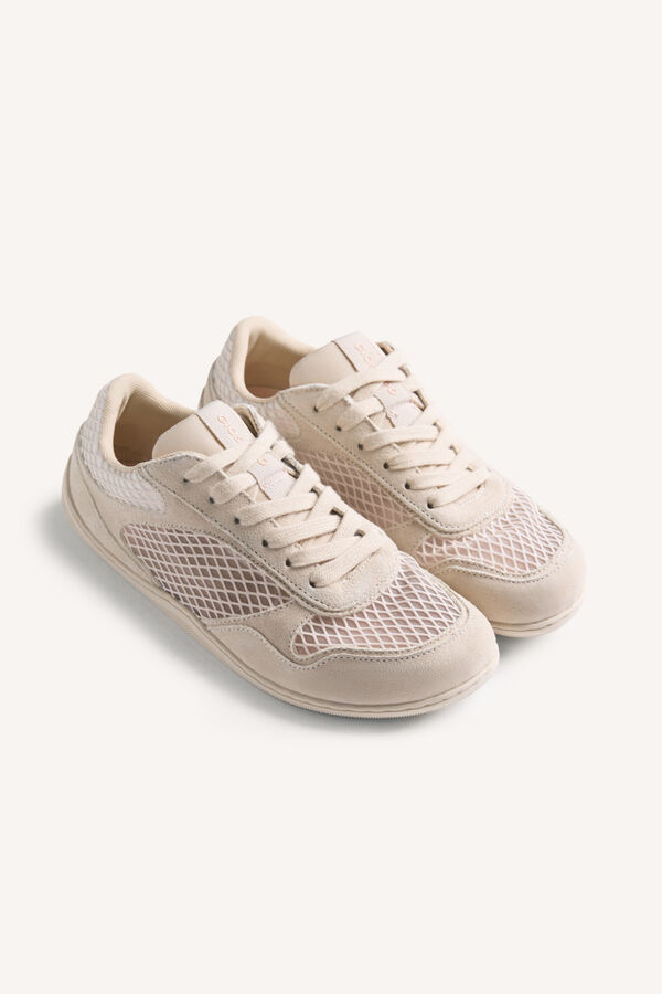 Gioseppo Sapatilhas em pele e rede Branco