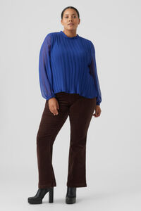 Cortefiel Plus size long-sleeved blouse  Blue