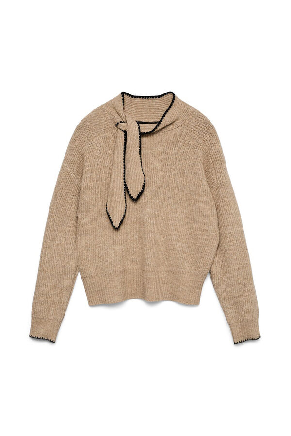 Vero Moda Jersey de punto lazada Marr&oacute;n