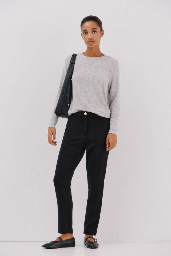 Cortefiel Basic crew neckline t-shirt Grey