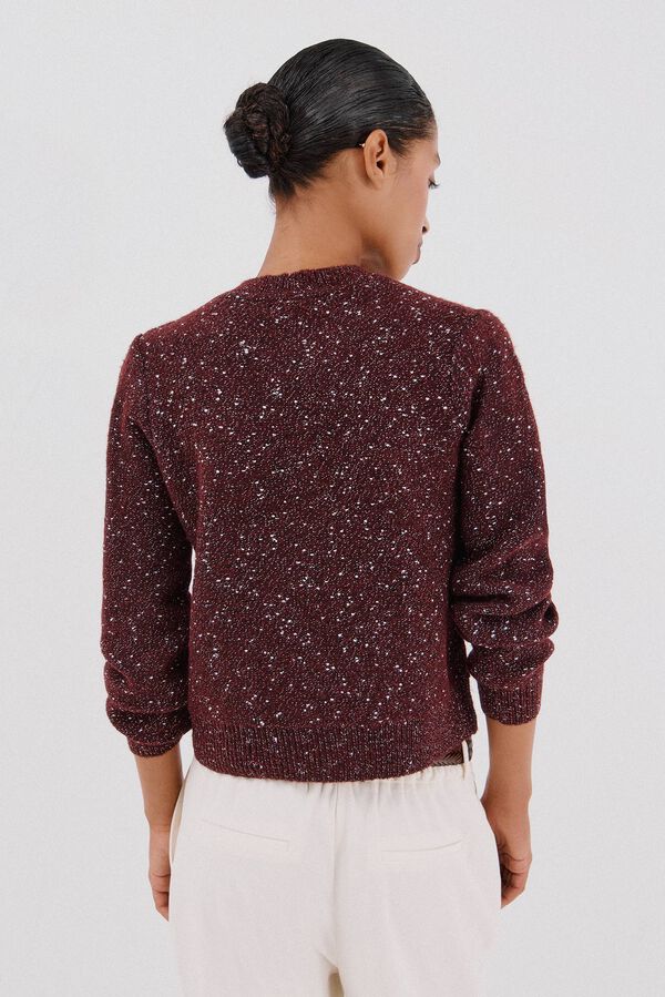 Cortefiel Short jacket with buttons Maroon