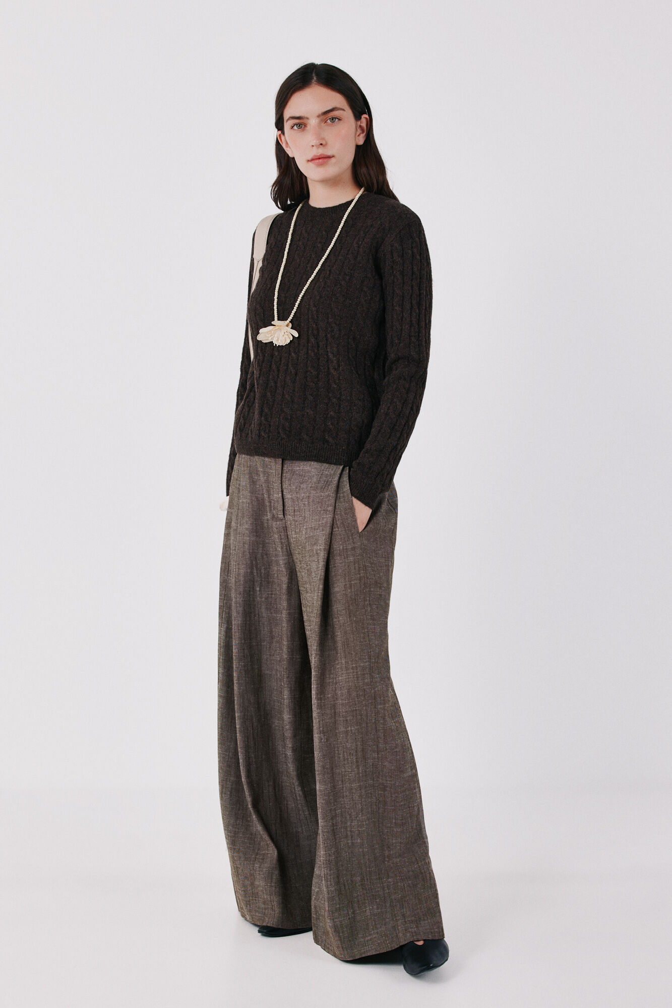 Cortefiel Soft cross<br>- knit jumper