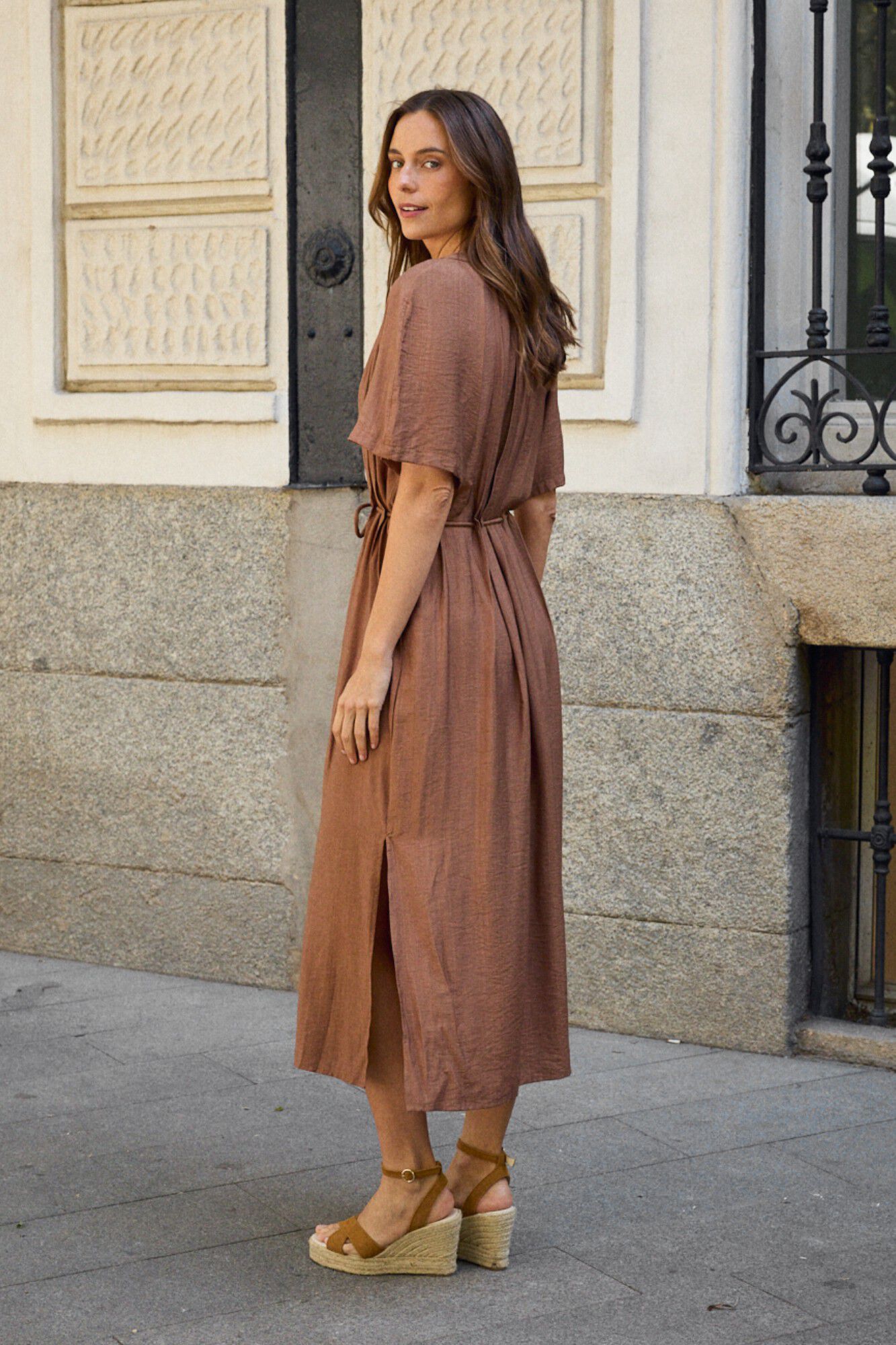Pol&iacute;n Et Moi Vestido midi Nelia