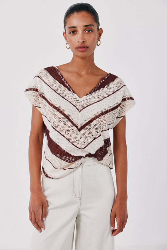 Camiseta crochet multicolor
