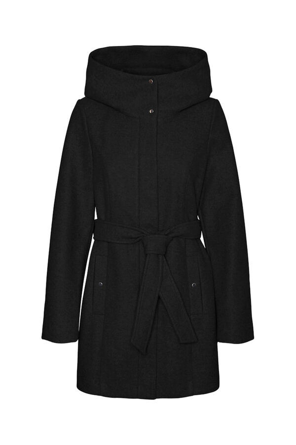 Vero Moda Curve Sobretudo de tecido com capuz Curve Preto