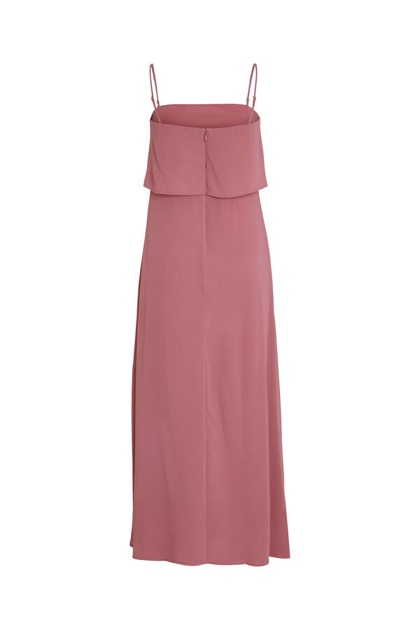 Cortefiel Long strappy evening dress Pink