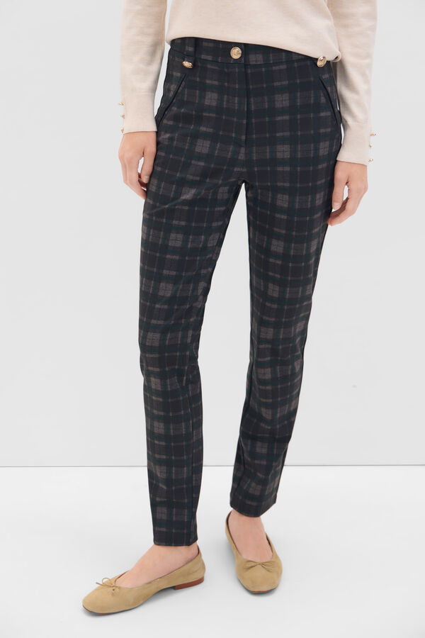 Cortefiel Ponte Roma trousers Printed green