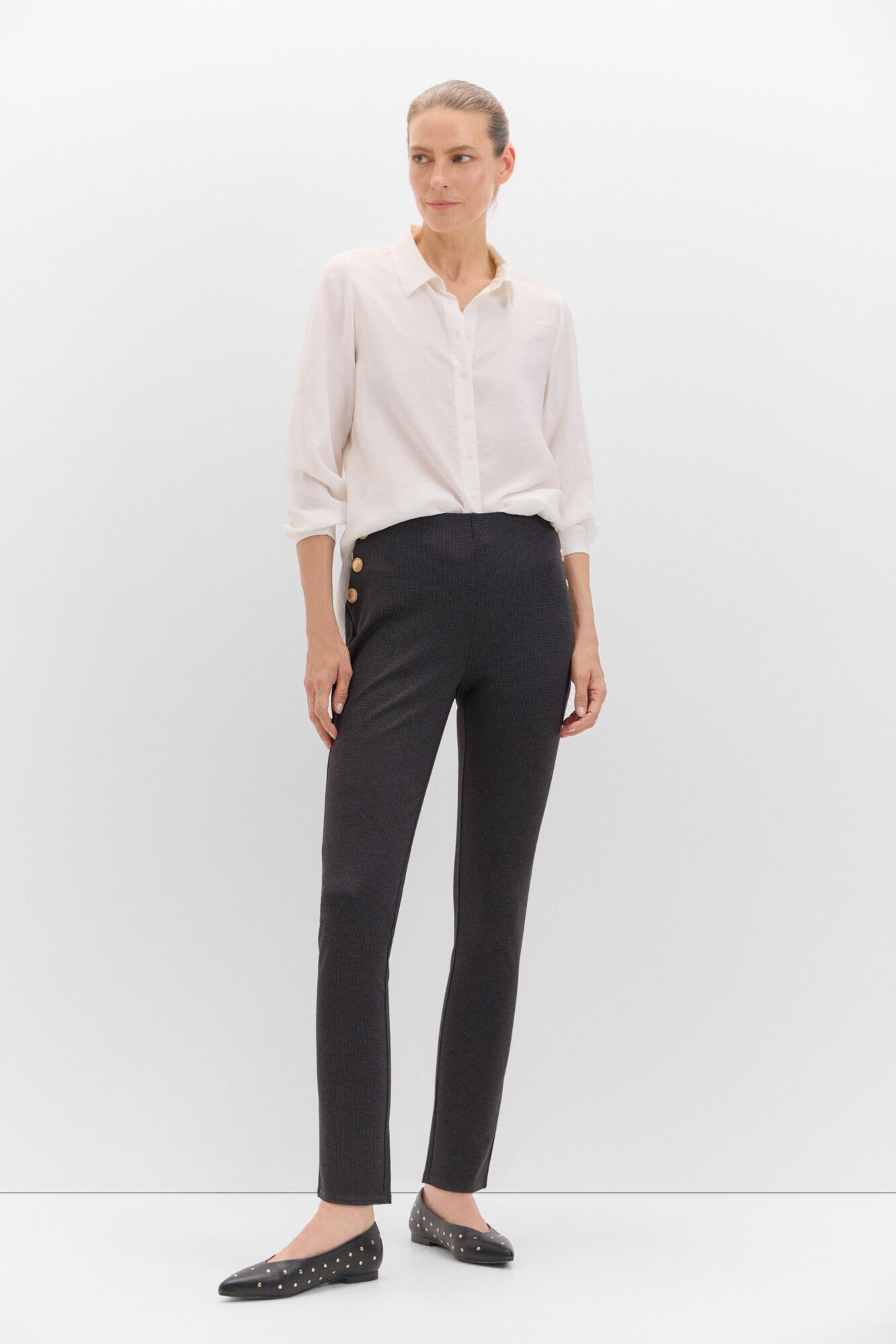Legging con botonadura Pantalones de mujer Cortefiel