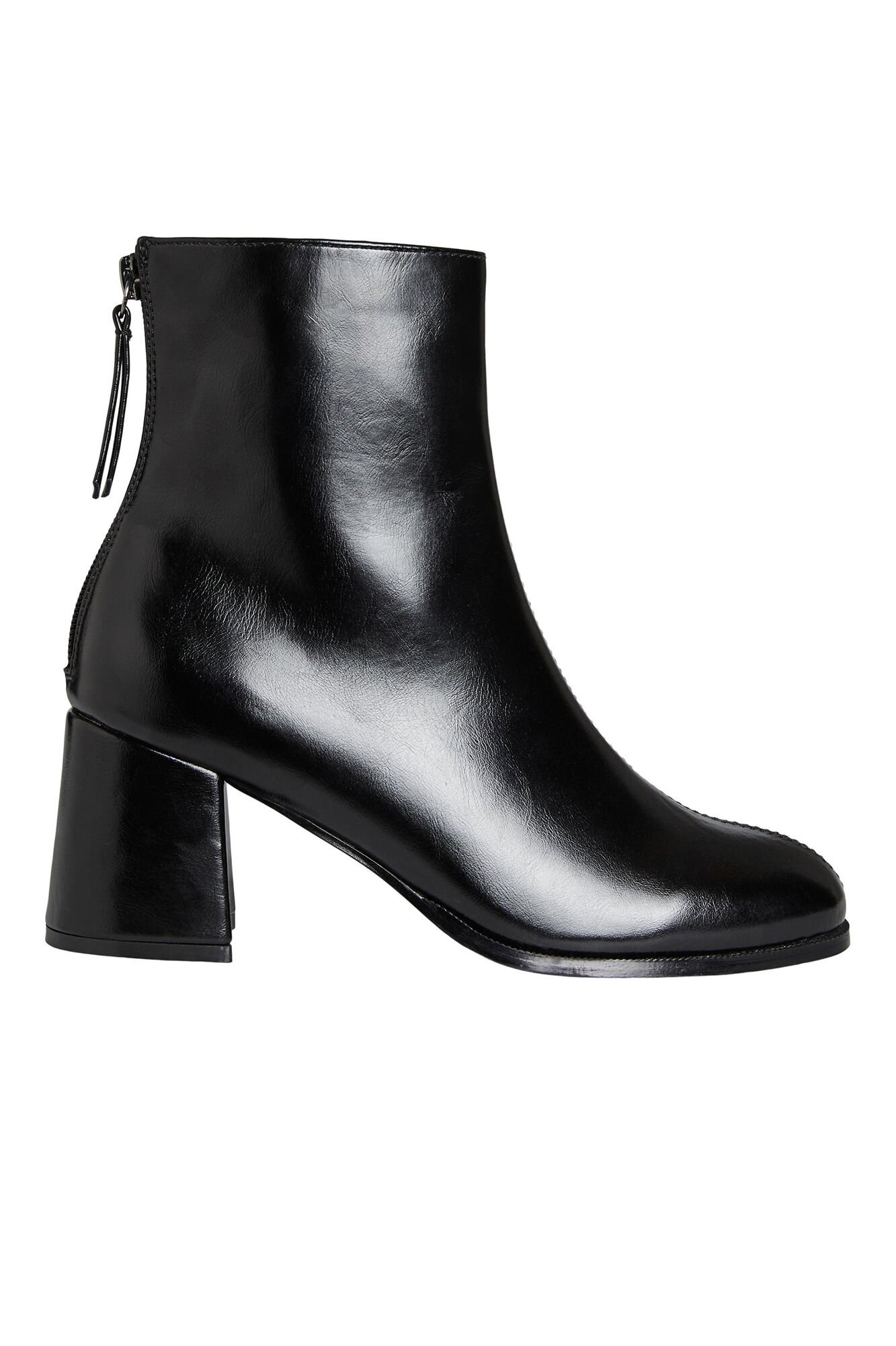 Black leatherette hotsell ankle boot