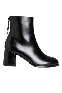 Cortefiel Faux leather ankle boot Black