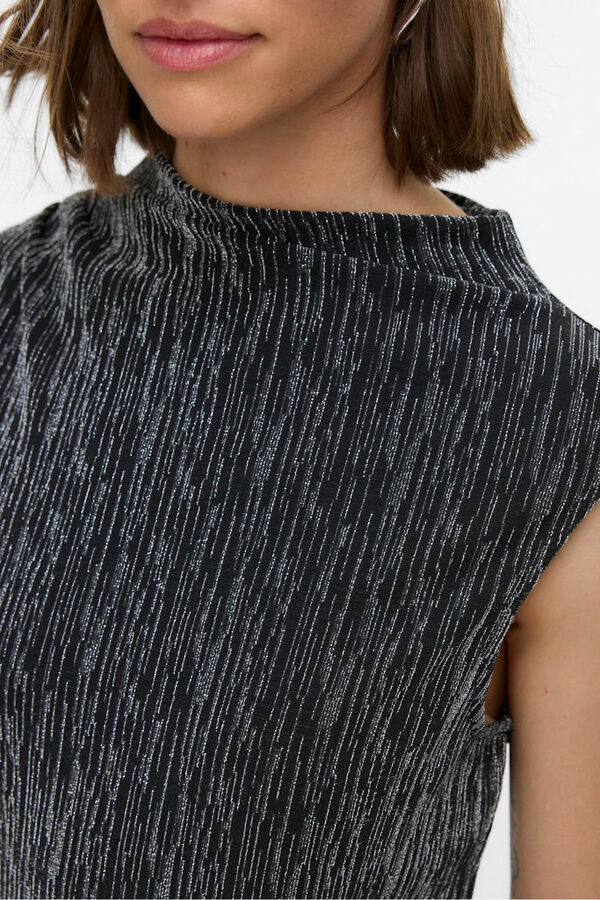 Vero Moda Vestido longo manga com glitter Preto