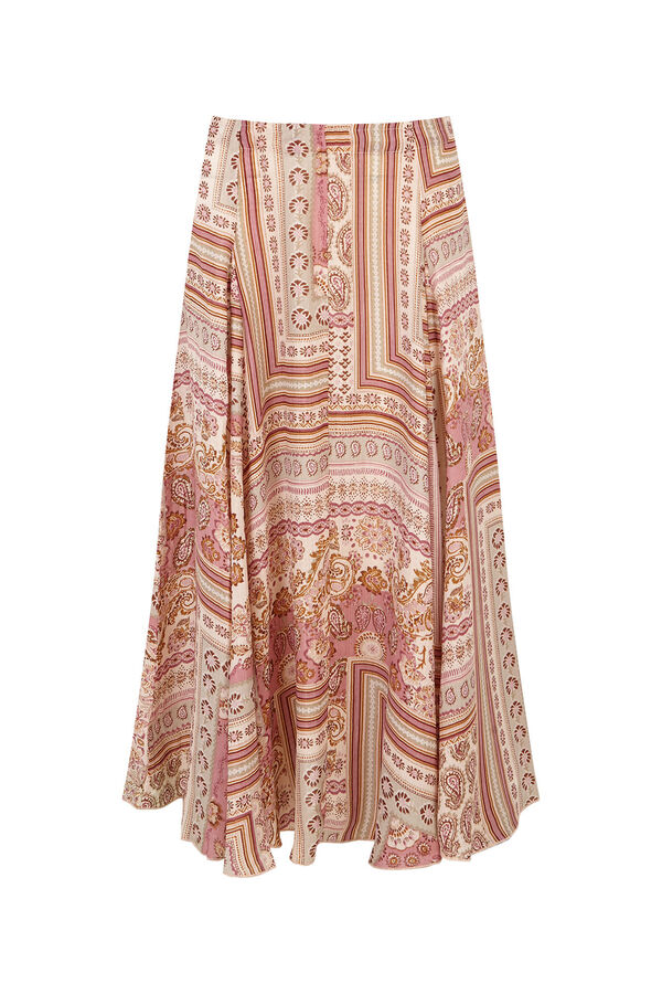 Cortefiel Printed keel skirt Multicolour