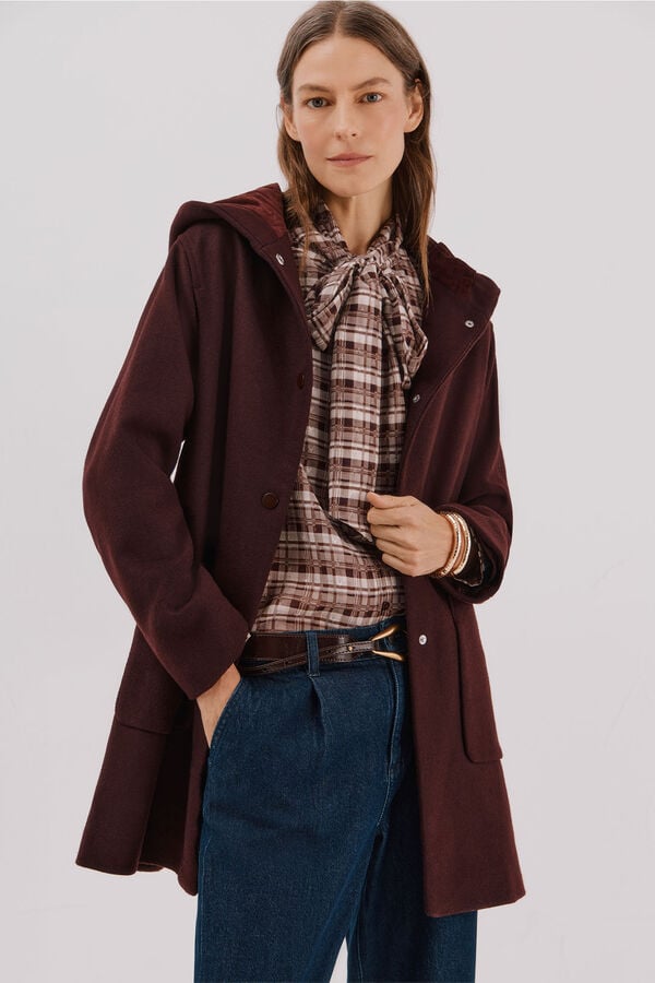 Cortefiel Hooded hood Maroon