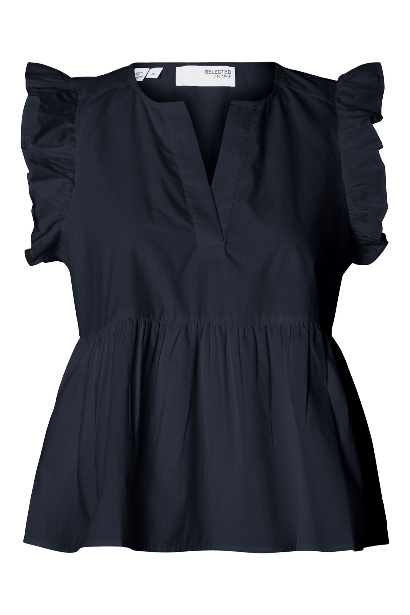 Selected Blusa sem mangas e folhos
