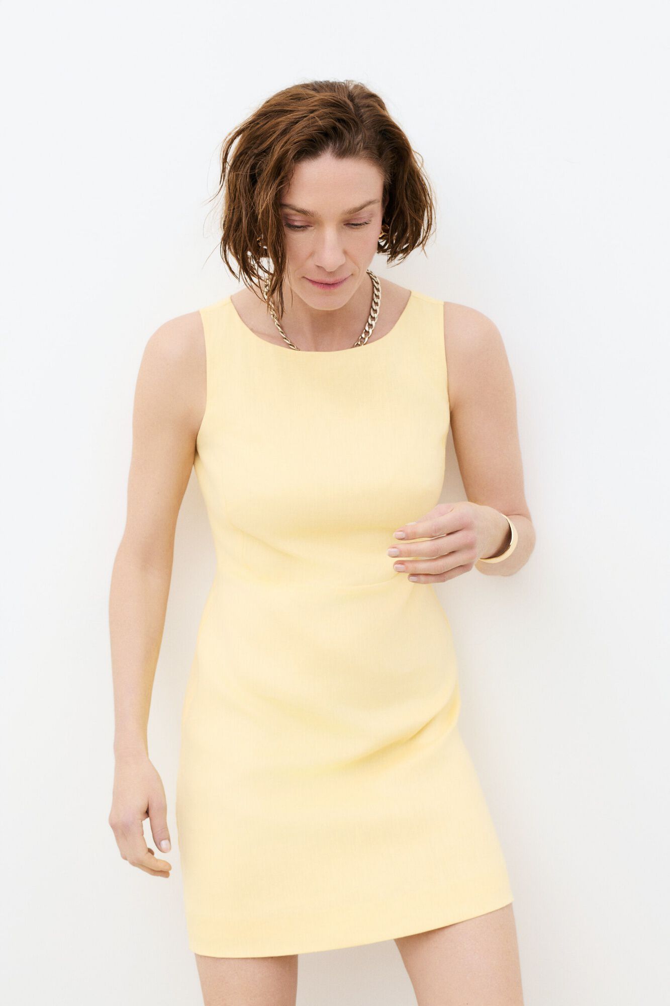 Caroll Vestido corto Rsoline 100% lino