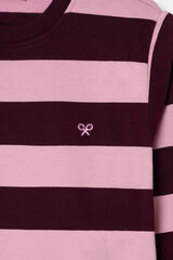 Silbon Striped shoulder sweatshirt Pink