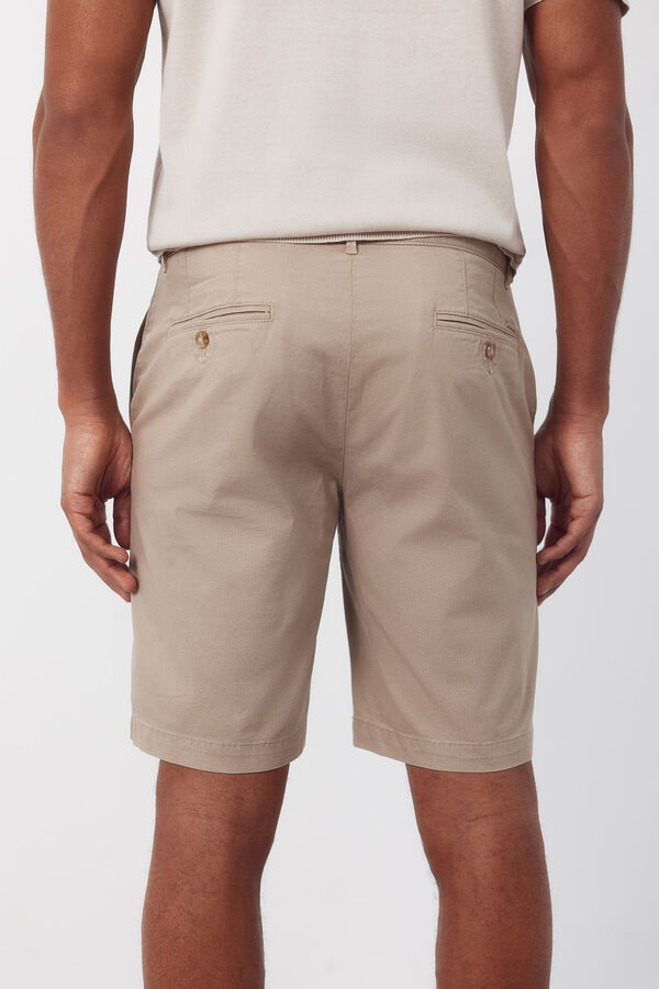 Cortefiel Bermuda chinos regular print Beige