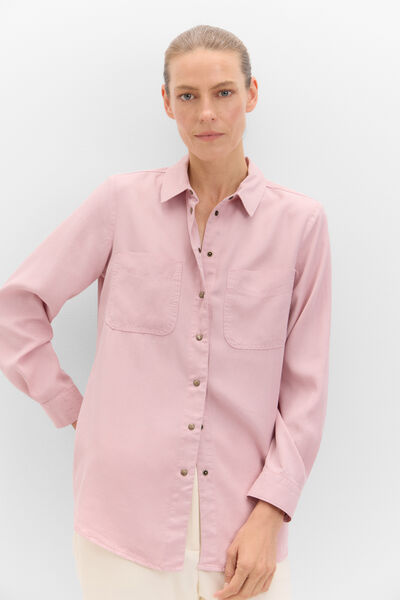Cortefiel Camisa Vaquera Tencel Pink