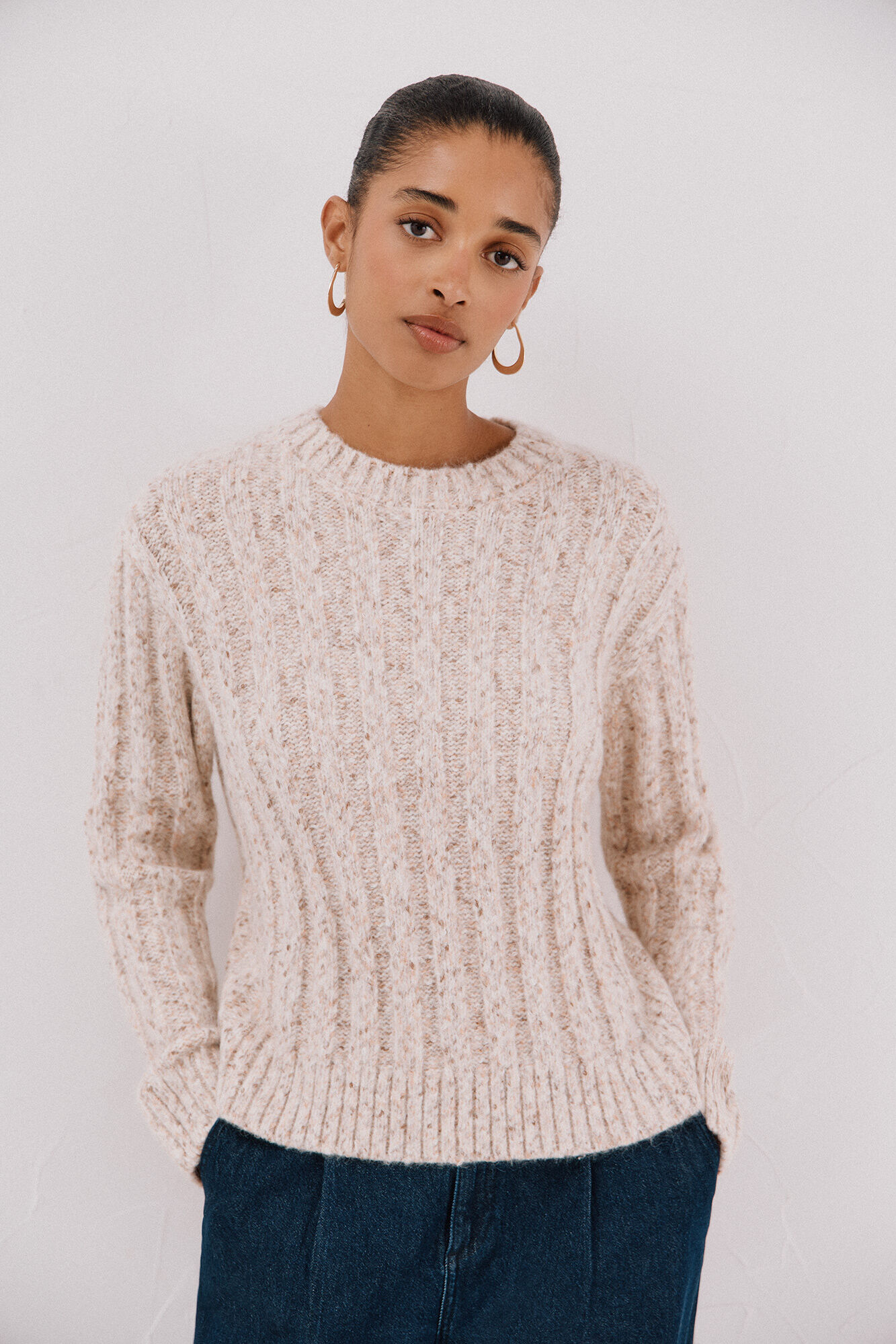 Cortefiel Twisted jersey-knit sweater
