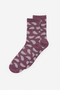 Cortefiel Paisley long socks Purple