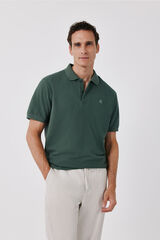 Cortefiel Polo with link structure Kaki