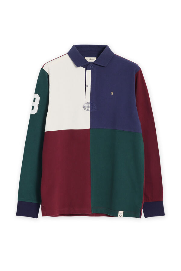 PuroEGO Patchwork polo shirt Green