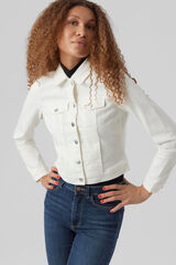 Cortefiel Women's short denim jacket White