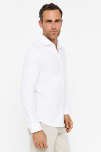 Cortefiel Plain Oxford slim shirt White