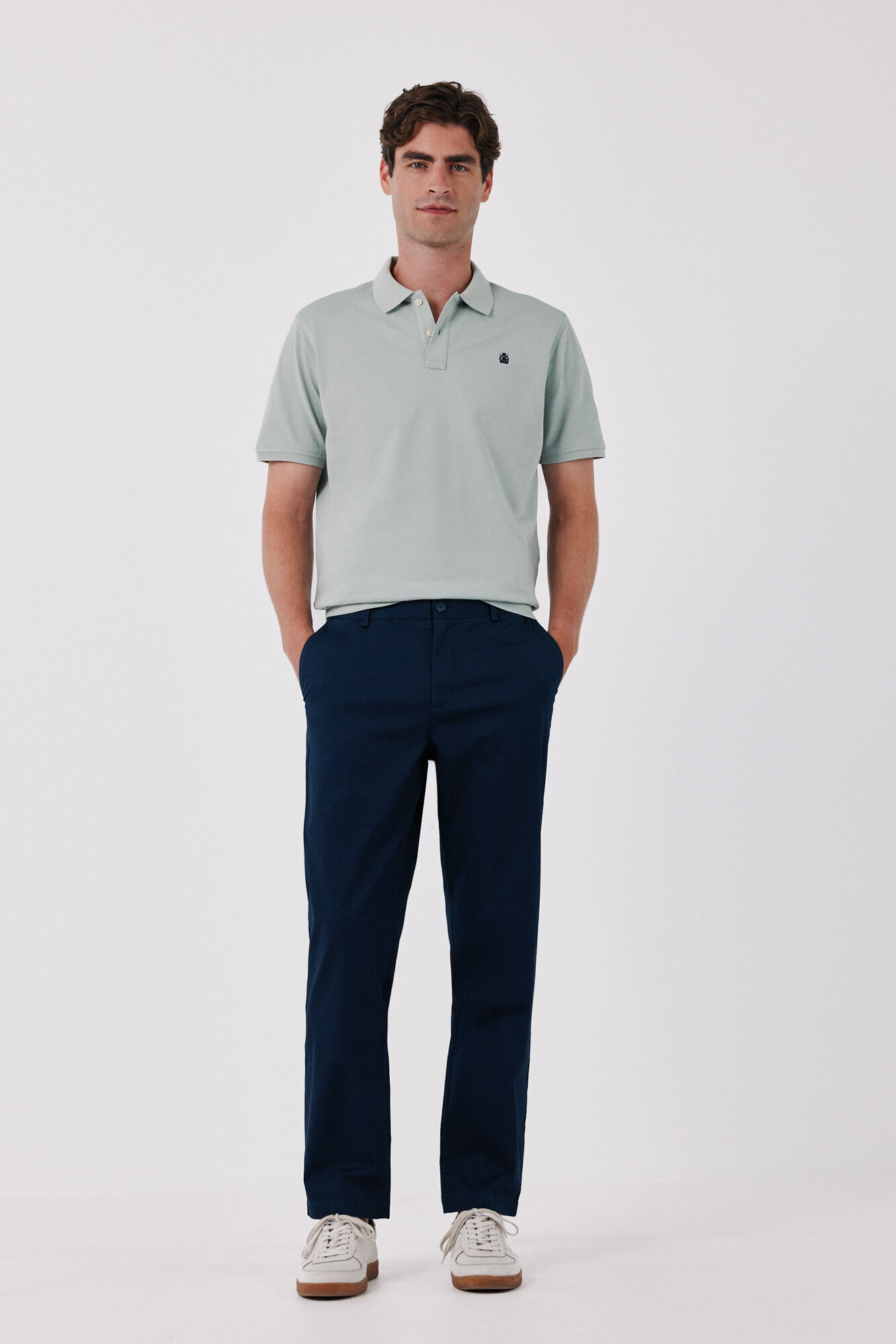Cortefiel Print regular chinos
