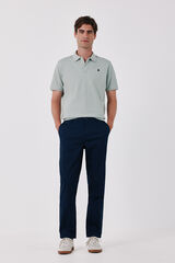Cortefiel Print regular chinos Navy