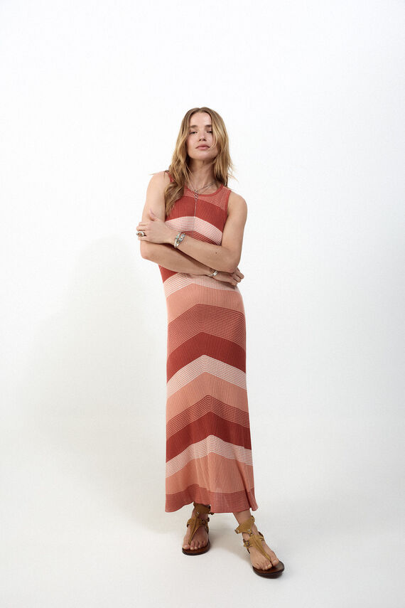 Vestido punto zig zag