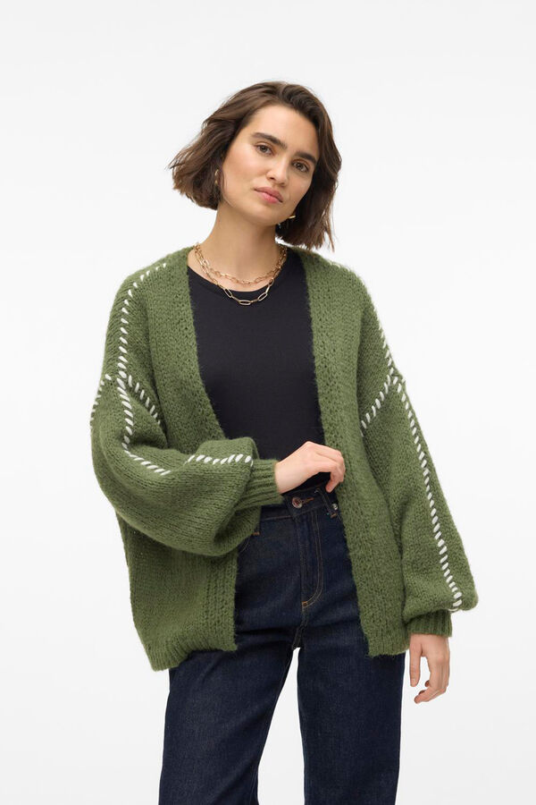 Vero Moda Jersey-knit cardigan  Dark green