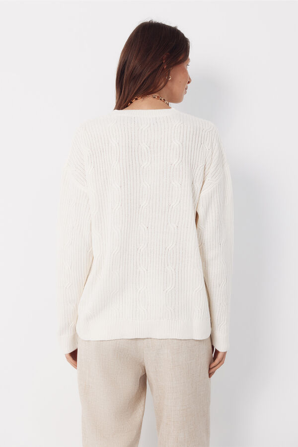 Cortefiel Soft feel jumper Ivory