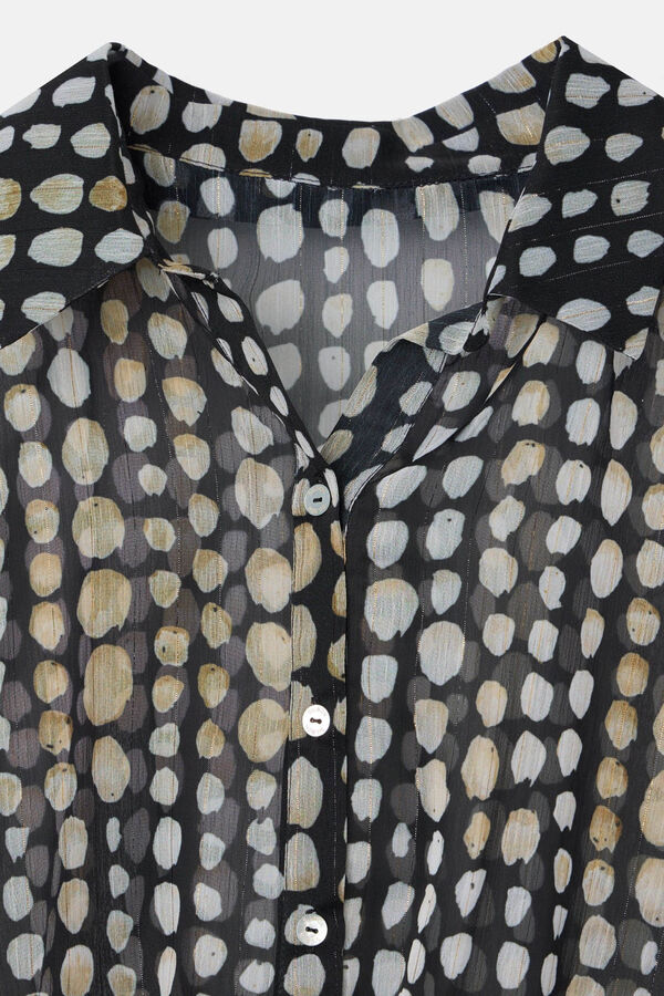 Silbon Camisa lunares Negro