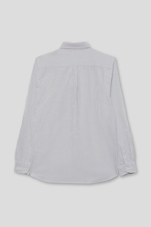 Street Monkey Camisa oxford riscas Cinzento