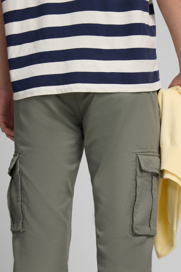 Silbon Calça cargo esportiva casual Verde