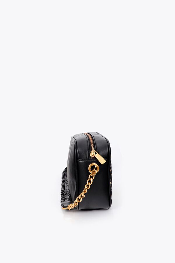 Lola Casademunt Puffer crossbody bag with mini studs Black