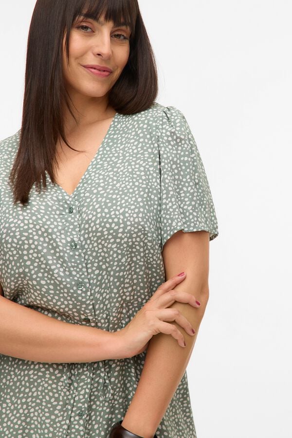 Vero Moda Curve Vestido curto gola em bico Verde