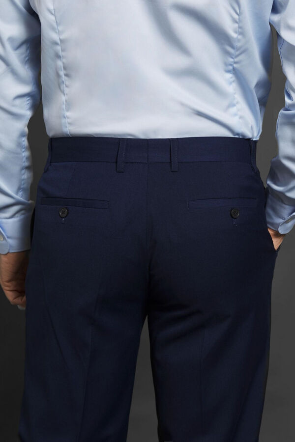 Cortefiel Medium blue essential suit trousers  Navy