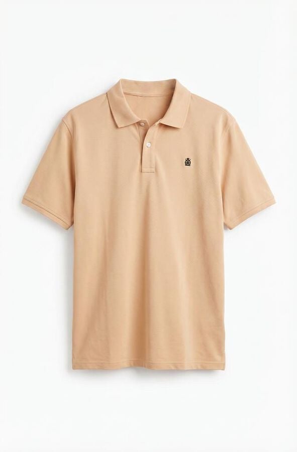 Cortefiel Piqu&eacute; basic polo shirt Nude