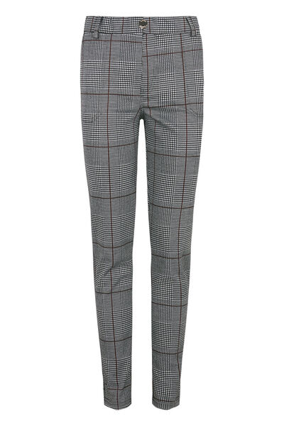 Cortefiel Jacquard knit trousers Printed red