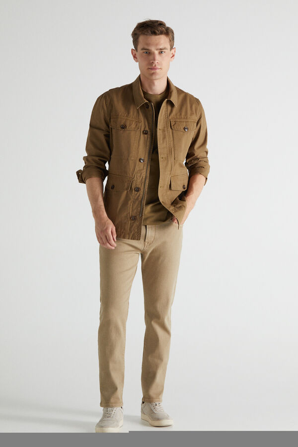 Cortefiel Safari jacket Brown