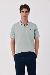 Cortefiel Piqu&eacute; basic polo shirt Blue