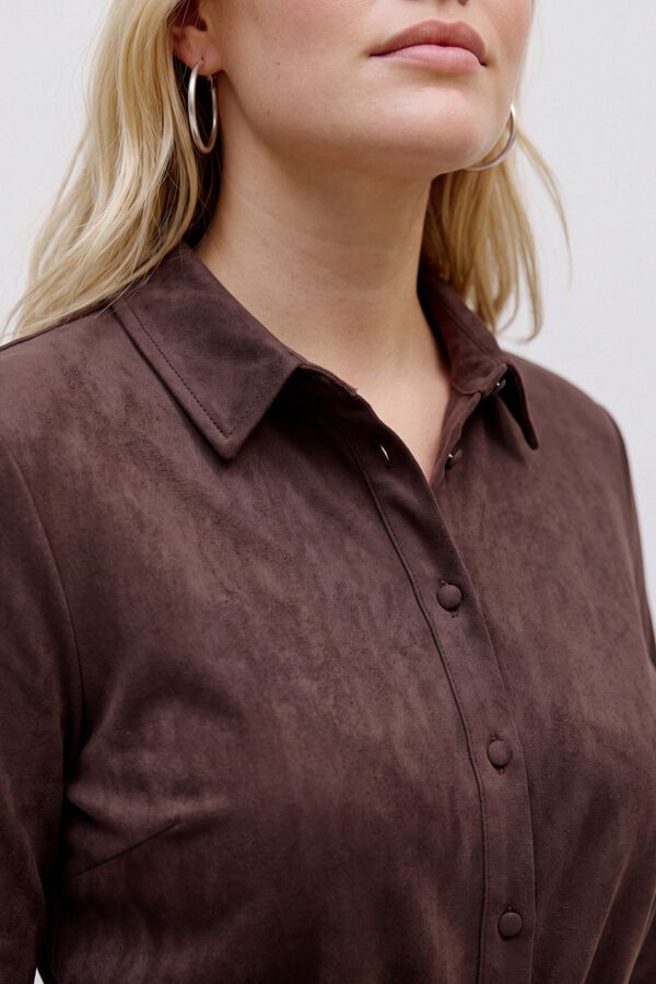 Vero Moda Curve Shirt dress Dark brown